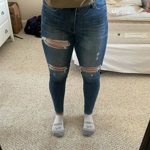 Denim High Waisted Skinny Jeans